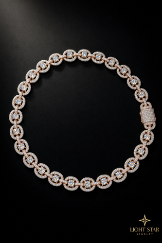 8.0mm SQ Cuban Link Necklace - 20" White Gold