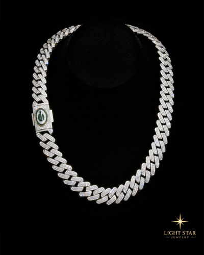 10.0mm 2row Round ARC Necklace - 24" White Gold