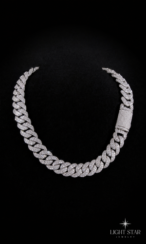 10.0mm 2row Square Necklace - 24" Rose Gold