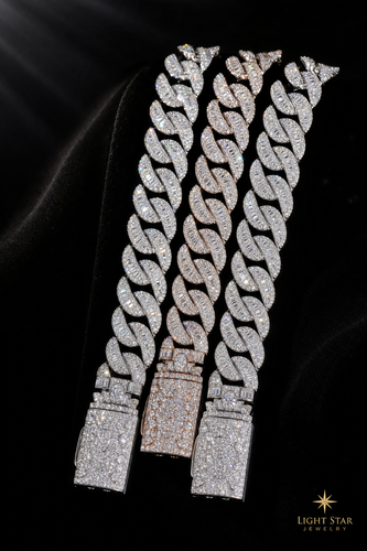18.0mm 3row Round Necklace - 22" Rose Gold