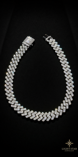 11.0mm Sugar Chain Necklace - 20" White Gold