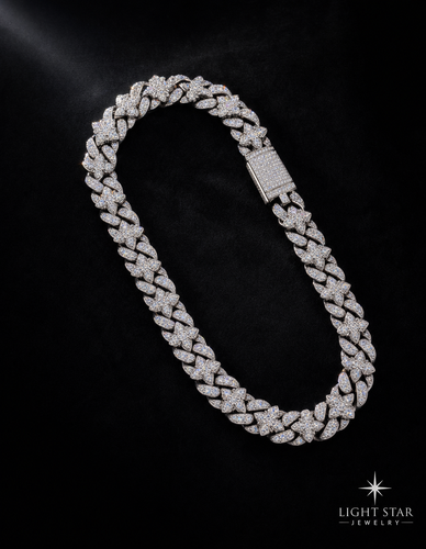 20mm Fancy Cut Diamond Necklace - 22" White Gold
