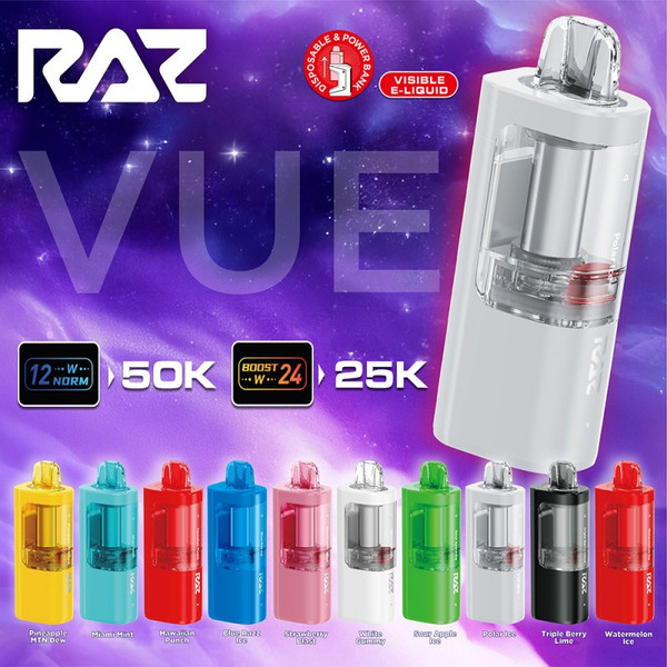 RAZ VUE 50K Disposable POD - $9.99 each