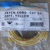 ICC Patch Cord, Cat 5e, 20Ft, Yellow #ICPCS920YL (Lot of 2)