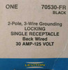 Leviton 70530-FR 2 Pole, 30 Amp, 125 Volt, Locking Receptacle