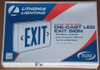 Lithonia LQC 1R ELN LED Exit Sign 120/277V Die Cast Alum Red Letter