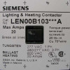 Siemens LEN00B103480A 20 Amp 480V 4 Pole Lighting Contactor Open