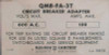Square D QMB-FA-3T 100A 600V Circuit Breaker Adaptor-40 & 30A Breakers - Used