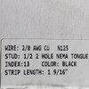 10 Pc Burndy YA262N 2 Hole Lug Compress Connector, 2/0 AWG, Black - New