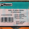 Panduit PPS0305W2100 Arc Flash Sign 5 Cards/Bag  (3 Bags) - New