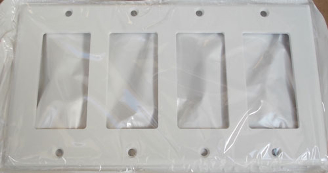 Leviton Decora 80412-W 4 Gang GFCI Device 10Pc Wallplates White - New In Box