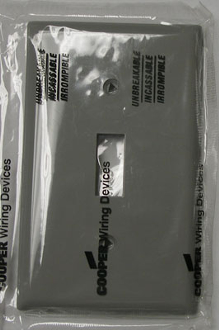 Cooper 5134GY 1 Gang Gray Hospital Switch Plate (Lot of 7)