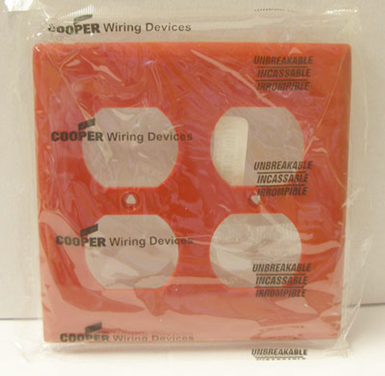 Cooper 5150RD 2 Gang Red Hosp Receptacle Wallplates (Lot of 10) - New