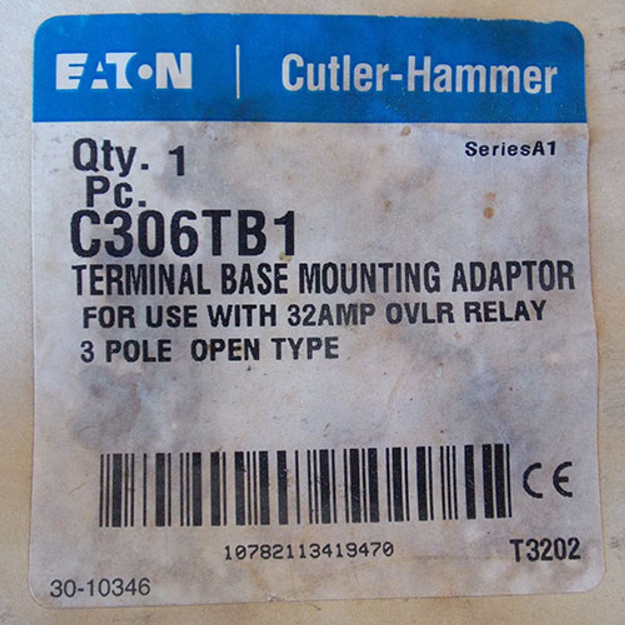 Eaton C306TB1 Terminal Base Mounting Adaptor for 32A Overload Relay