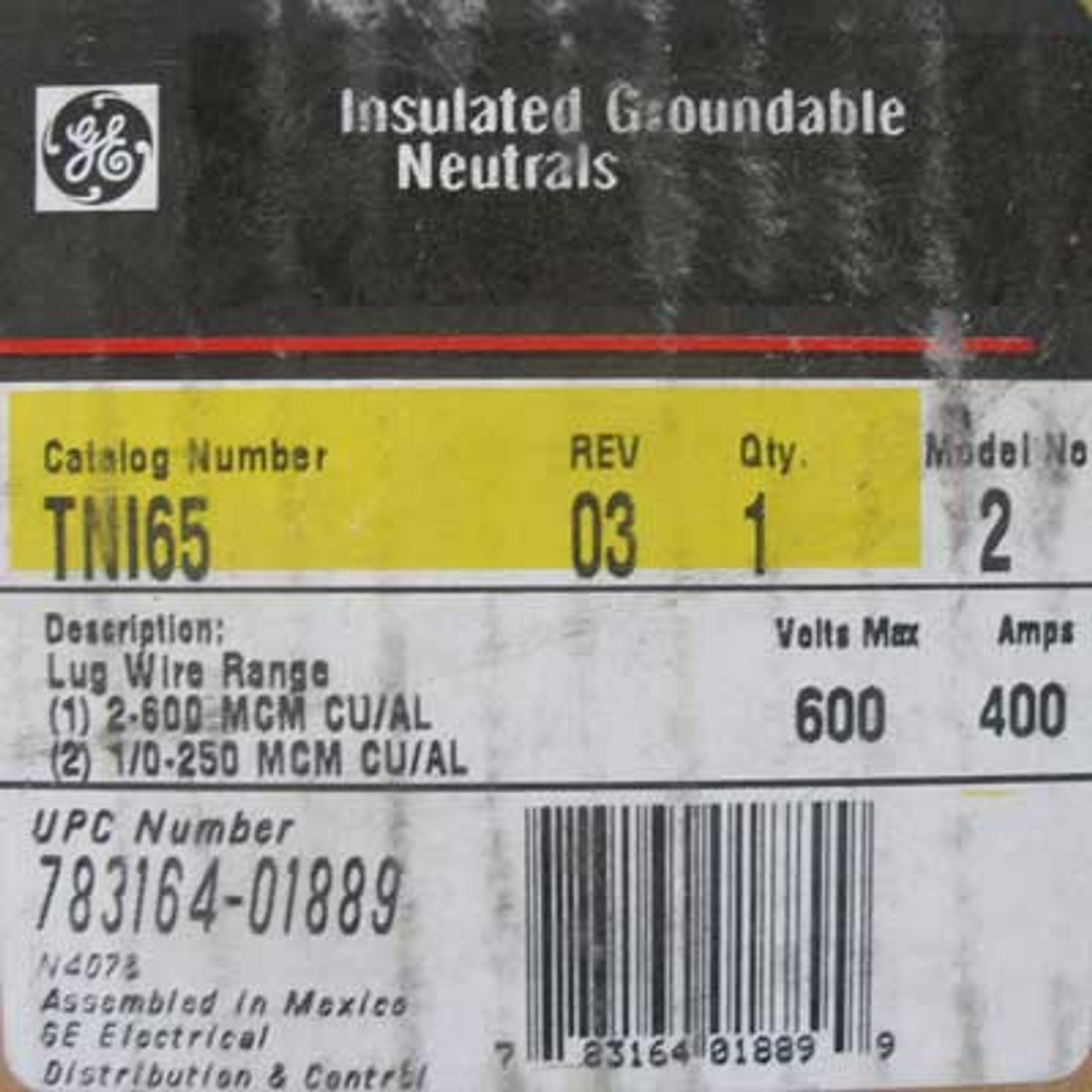 GE Insulated Groundable Neutrals TNI65 400 Amp 600V - New