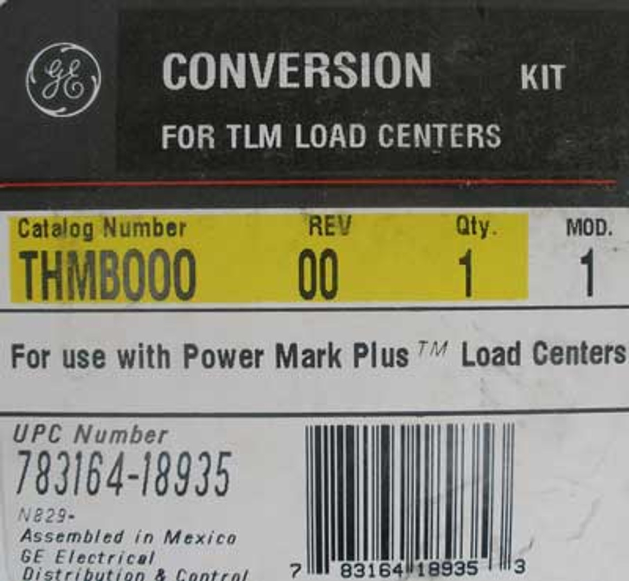 GE THMB000 Conversion Kit for Power Mark+ Load Centers - New