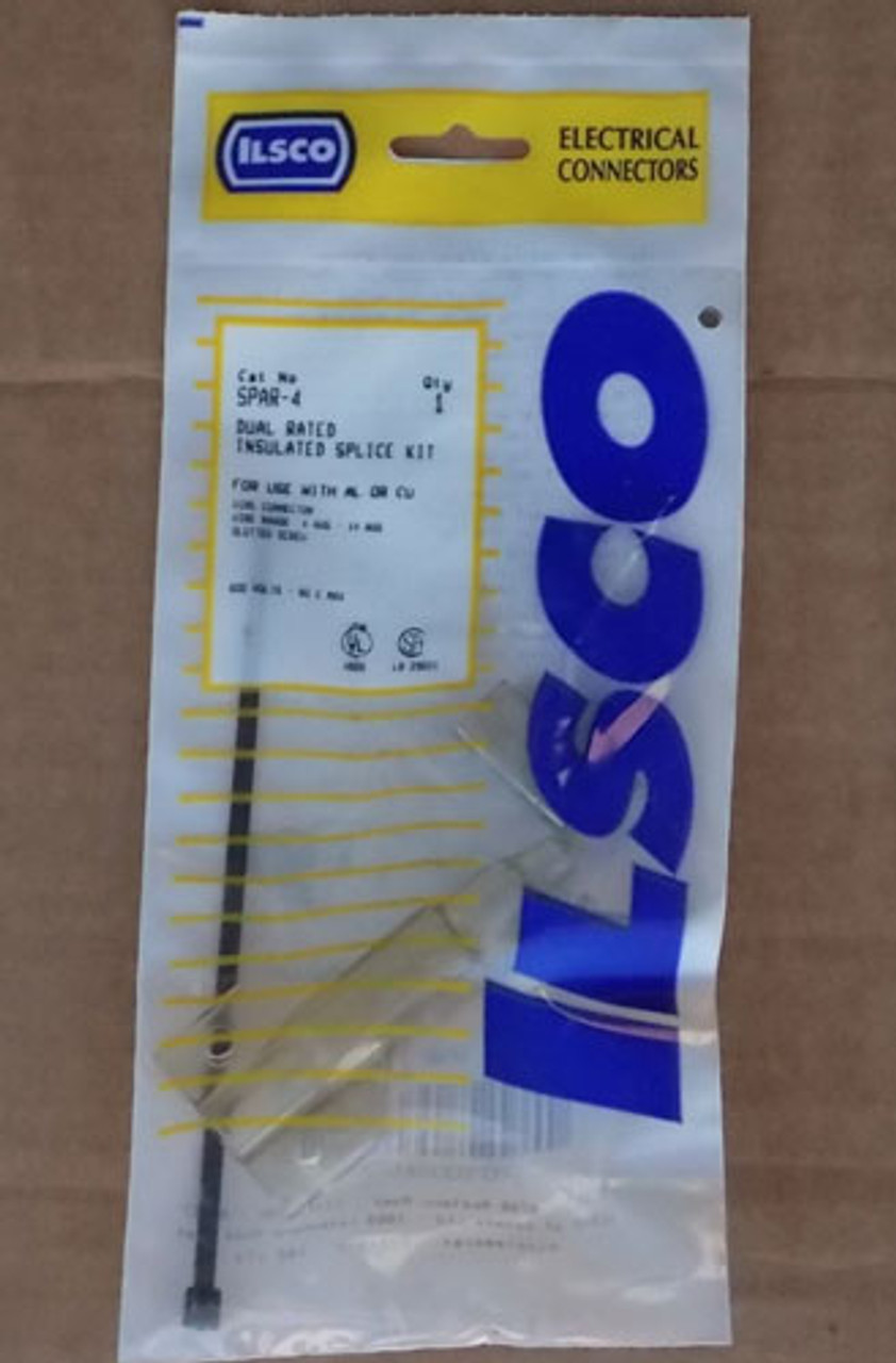 Ilsco SPAR-4 Dual Rated Insulated Splice Kit, 4 AWG - 14 AWG - New In Package