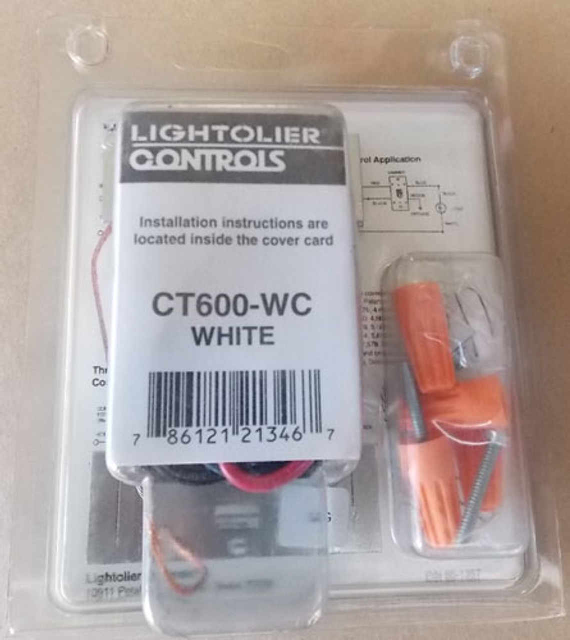 Lightolier CT600-WC Toggle Dimmer 3-Way 600W White (Lot of 3) - New In Package