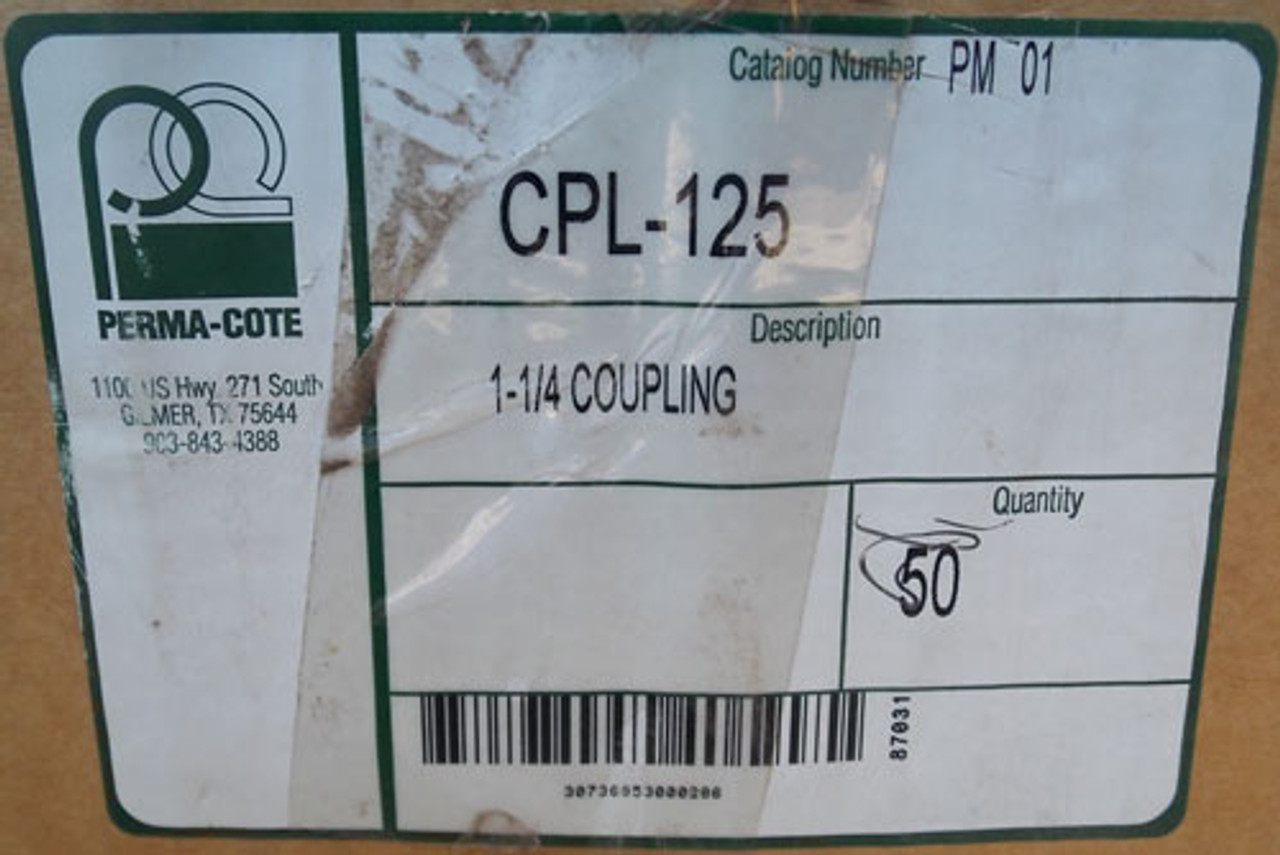 Perma-Cote CPL-125 1-1/4" GRC Coupling Supreme PVC Coated - New No Box