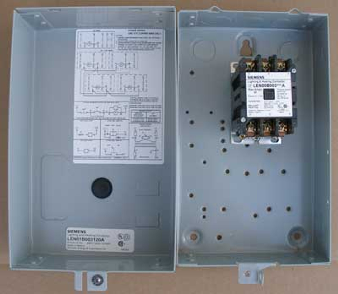 Siemens LEN01B003120A 20 Amp 3 Pole Lighting Contactor NEMA 1 - New