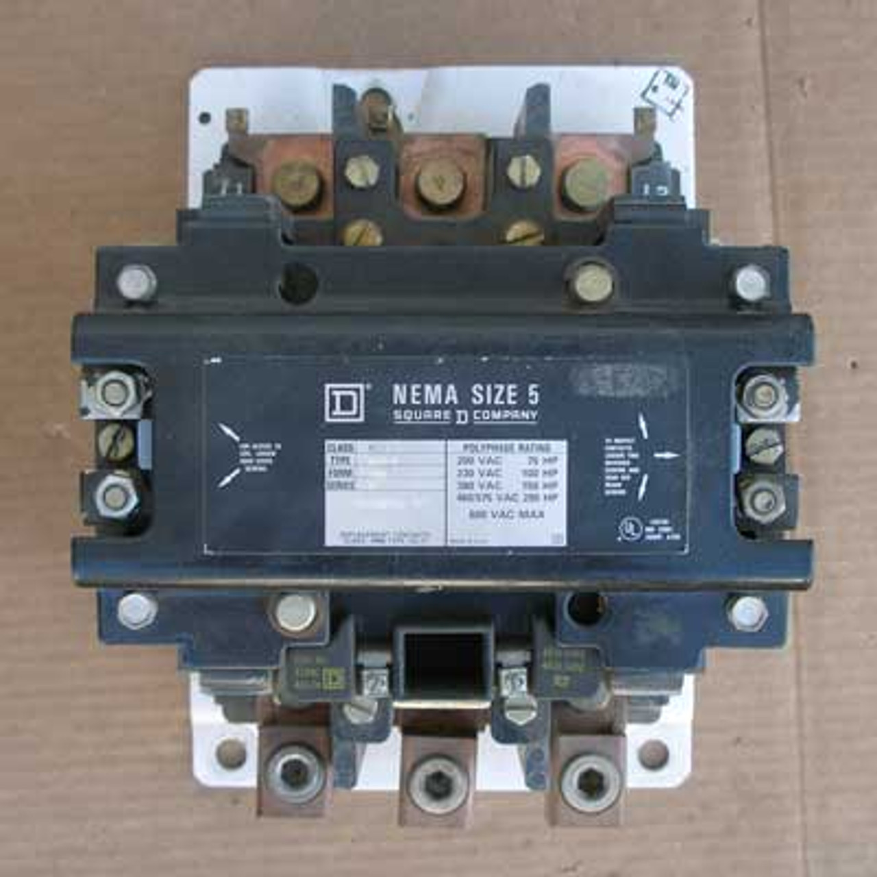 Square D 8502 SG02 Size 5 Contactor 3PH 600VAC 200HP