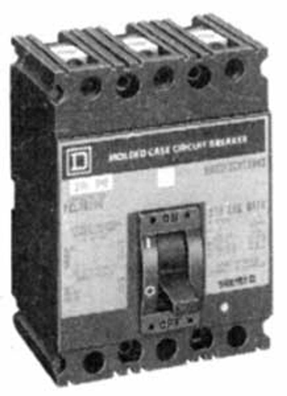 Square D FAB36015 3 Pole 15 Amp 600 Volt Circuit Breaker - Used