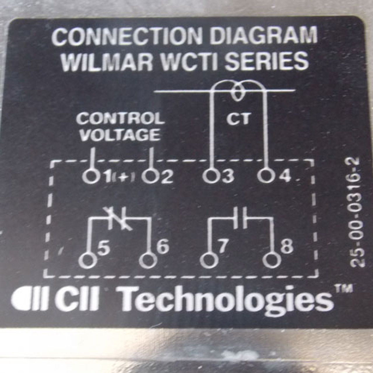 Wilmar WCT1-230AC-1 Overcurrent Relay 230 VAC -Used