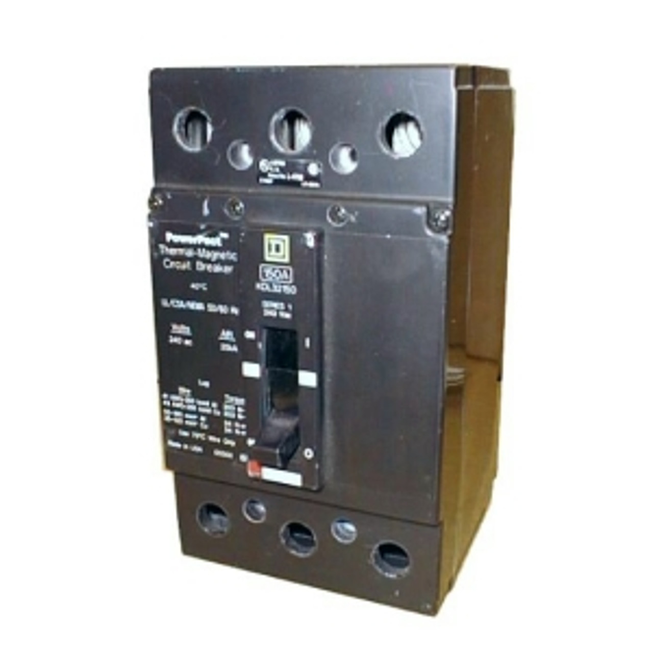 Square D KDL32125 3 Pole 125 Amp 240VAC Circuit Breaker - Used