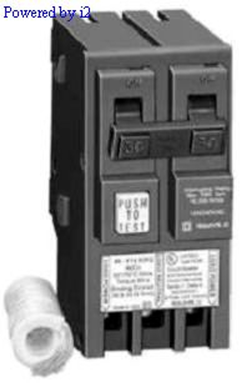 Square D HOM250GFCI 2 Pole 50 Amp 240VAC GFI Circuit Breaker - Used