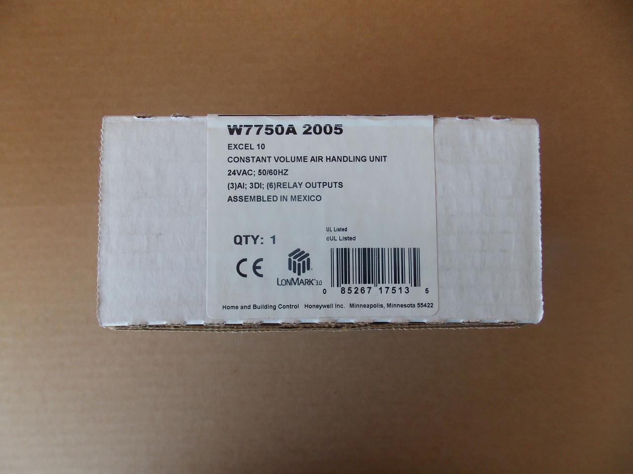 Honeywell W7750A 2005 Excel 10 Constant Volume Air Handling Unit 24VAC 50/60 HZ - New