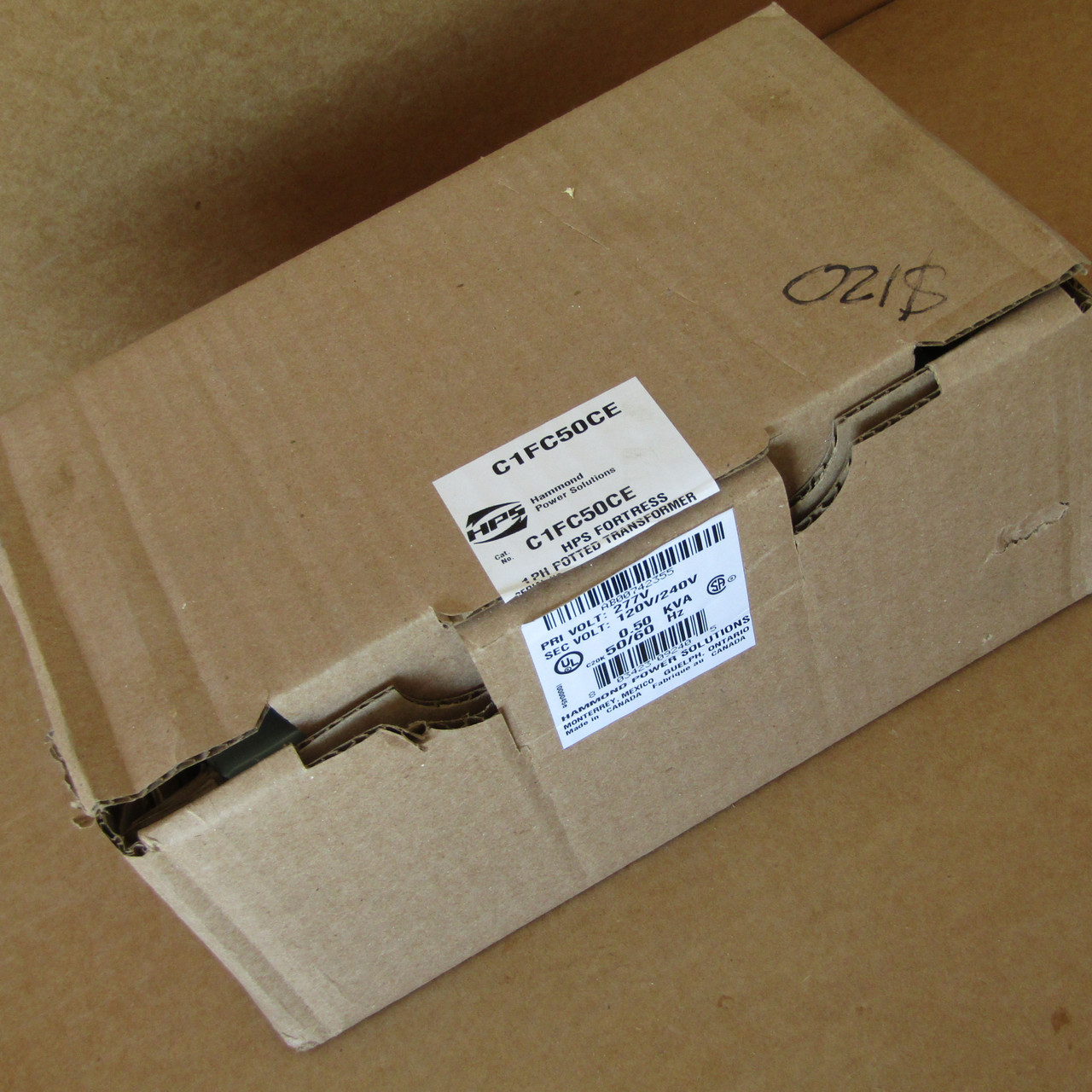 Hammond C1FC50CE 0.50 KVA 1PH 277V to120/240V HPS Fortress Potted Transformer N3R - New