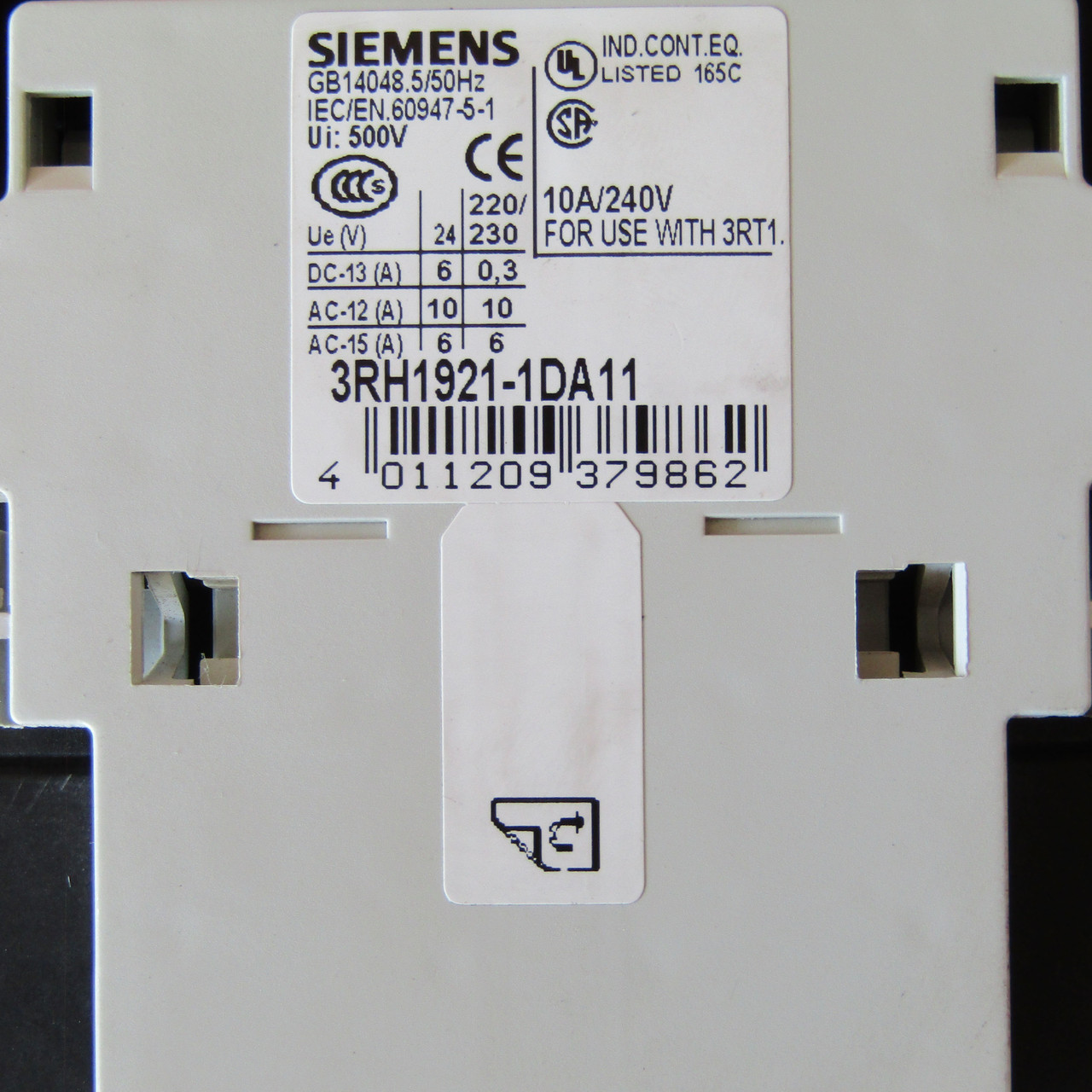 Siemens Sirius Contactor 3RT1054-6 115A 600VAC 3PH - Used