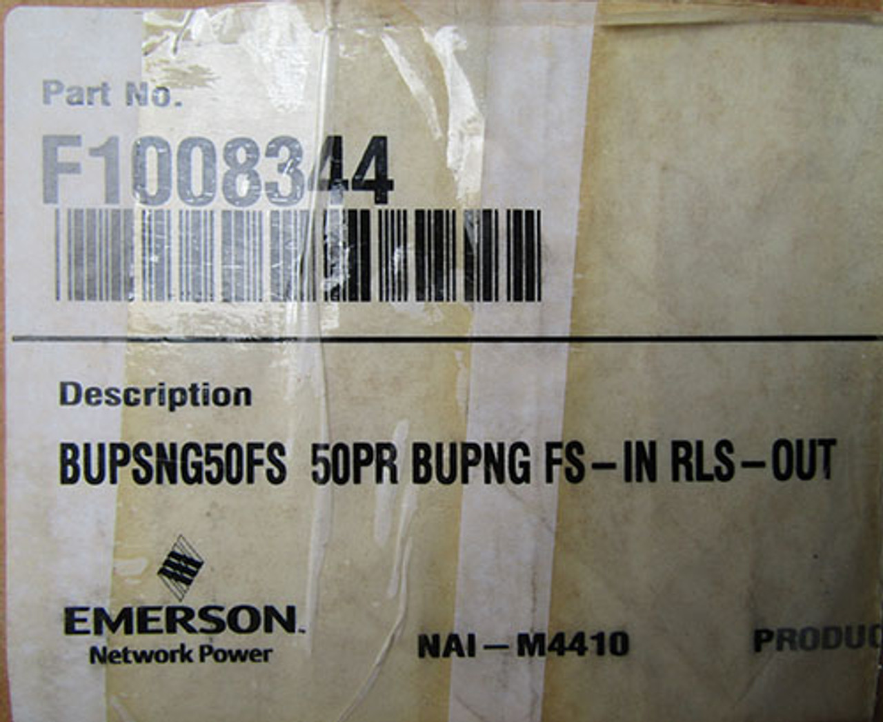 Emerson BUPSNG50FS 50PR BUPNG FS-IN RLS-OUT F1008344 - New Surplus