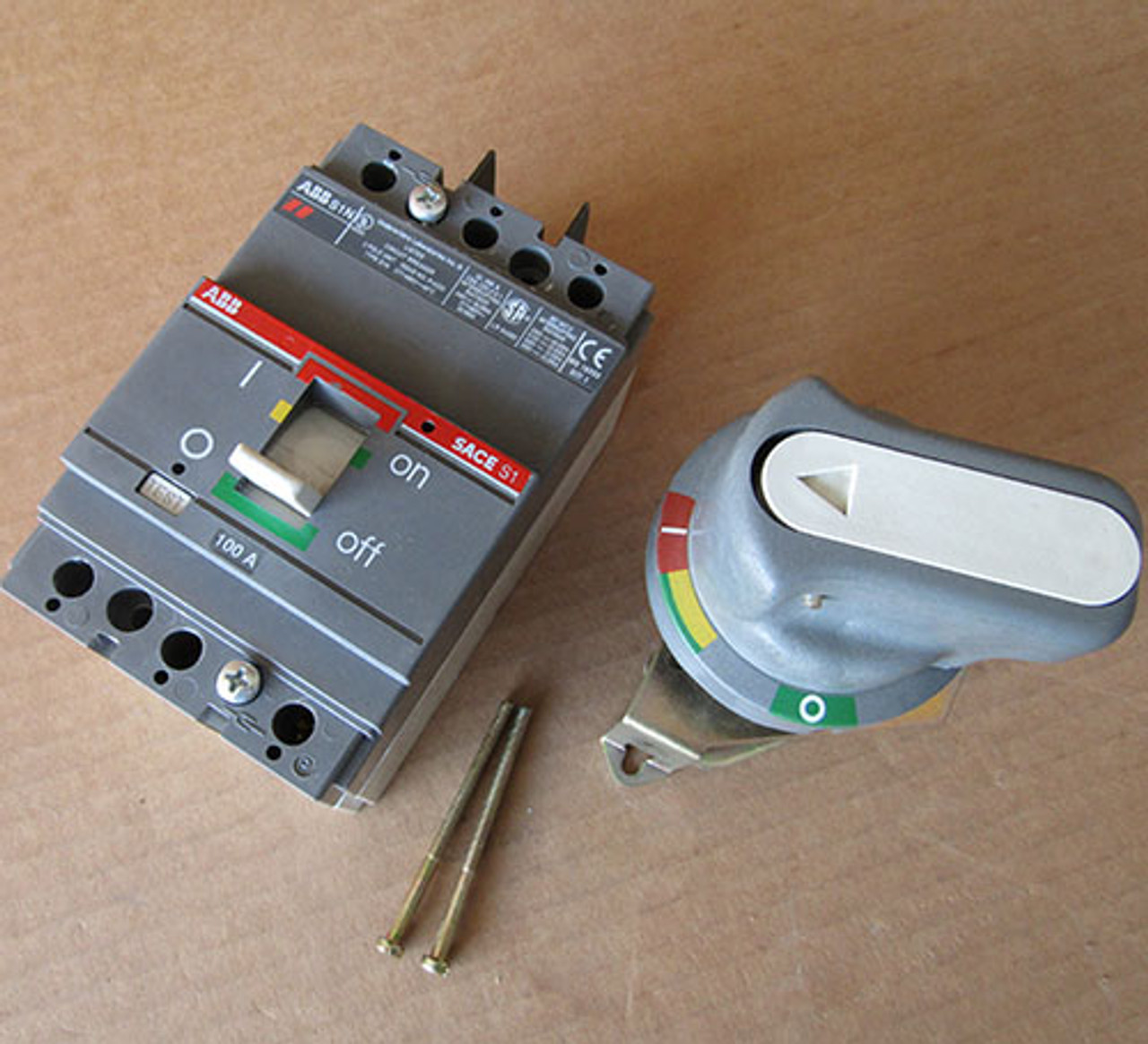 ABB S1N SACE S1 3 Pole 100 Amp 240V Circuit Breaker w/ Handle - Used