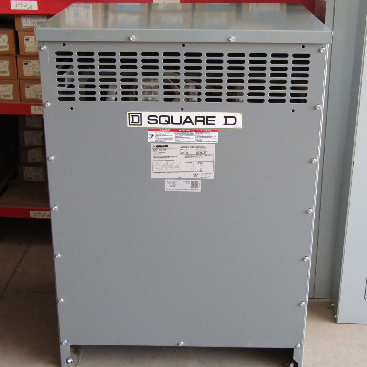 Square D EX75T1814HNP 75 KVA 480D to 480Y/277V 3PH Transformer N1 -New