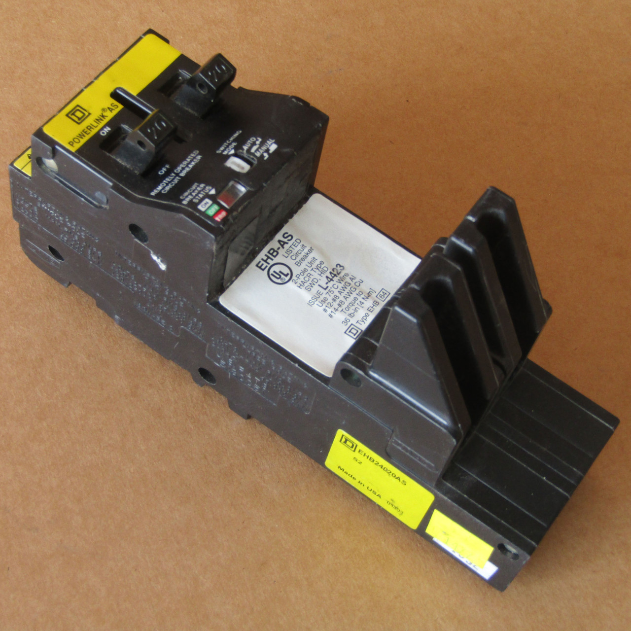 Square D EHB24020AS 2 Pole 20 Amp 277/480V Circuit Breaker - Used