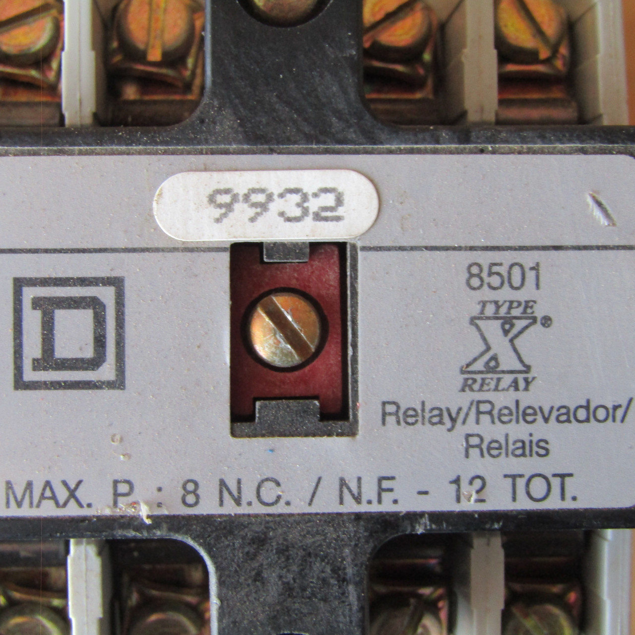 Square D 8501 X030 Industrial Control Relay 20A Series A - Used