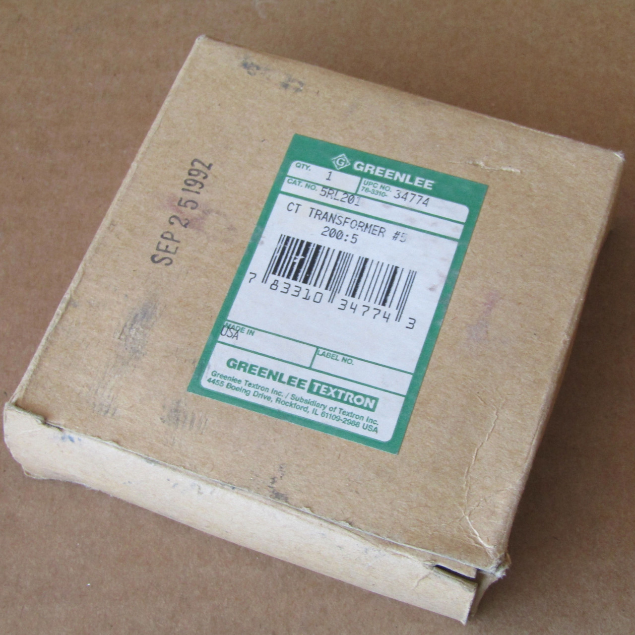 Greenlee 5RL201  Current Transformer #5 200:5 - New In Box