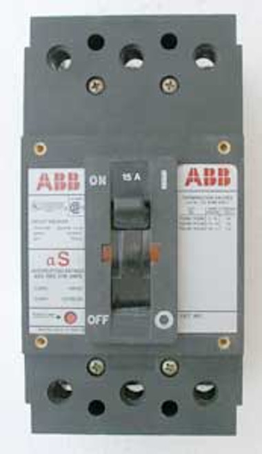 ABB ESB43015L 3 Pole 15 Amp 480 VAC Circuit Breaker - New