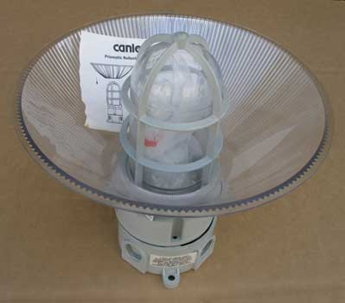 Canlet Vaporproof Ceiling Mount Fixture with Prismatic Reflector - New