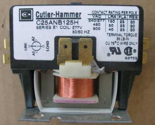 Cutler Hammer C25ANB125H Def Purpose Contactor 1 Pole 25A 600V Open - New