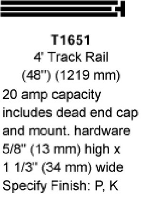 Hubbel Marco 4' Track Rails White Finish