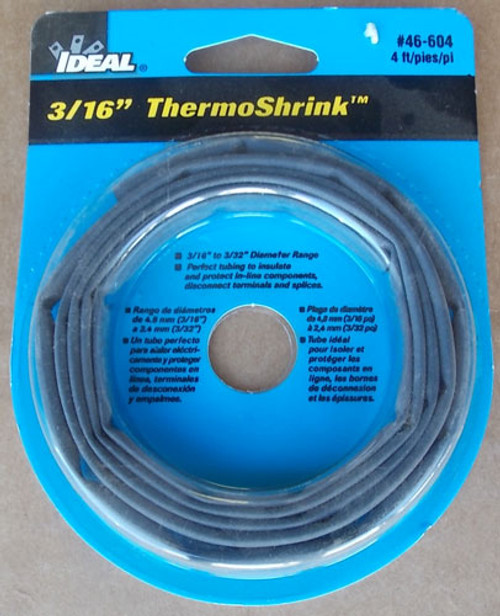 Ideal 46-604 3/16" ThermoShrink Heat Shrink Disk 4 Ft. Length - New In Package