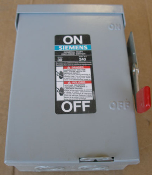 Siemens GF221NR Fusible General Duty Enclosed Switch 2P 30A 240V N3R - New