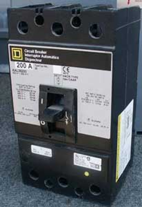 Square D KAL36125-1037 3 Pole 125 Amp 600V 277-480V Shunt Circuit Breaker - Used
