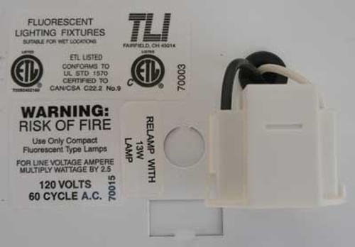 Teron Ltg Tourney Twin 13WCFL 120V Outdoor Wall Fixture White - New