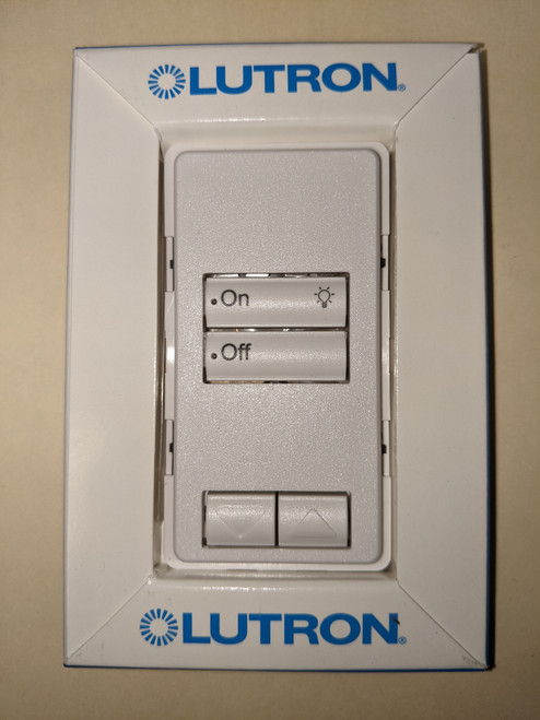 Lutron QSWS2B-2BRLI-WH-NST Engraved 2 Button Wall Keypad Up/Down - New In Box