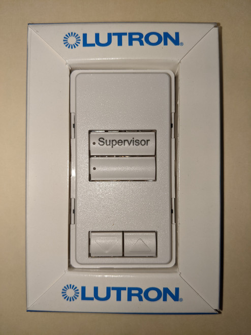 Lutron QSWS2B-2BRLI-WH-NST Engraved-5 2 Button Wall Keypad Up/Down - New In Box