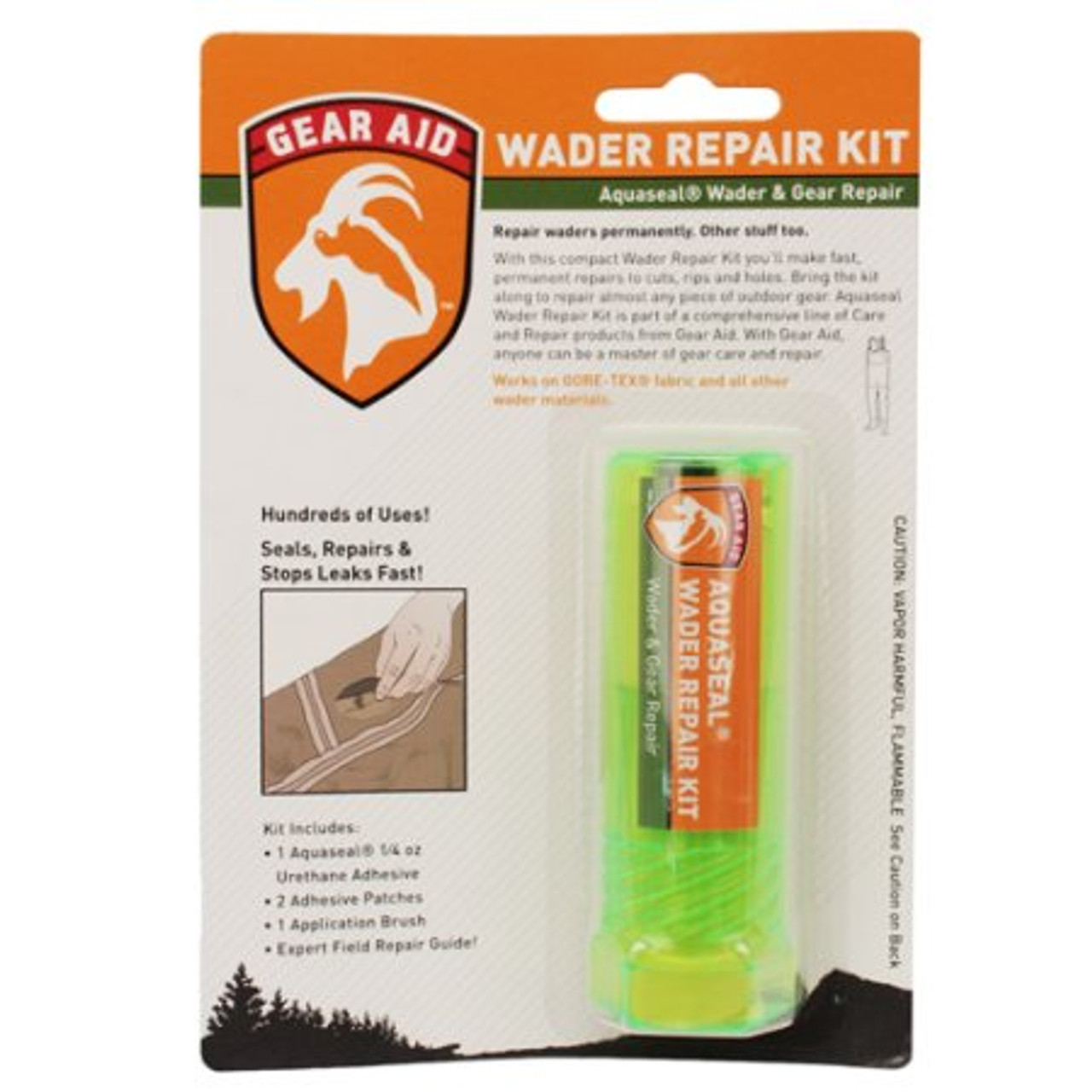 Gear Aid Aquaseal Wader Repair Kit With Tenacious Tape Patches .25