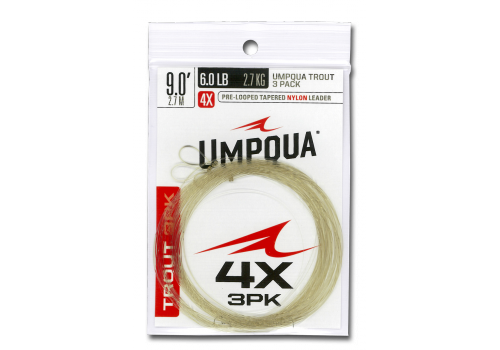 UFM 9' TAPERED LEADERS -KNOTLESS LEADER 3 pack